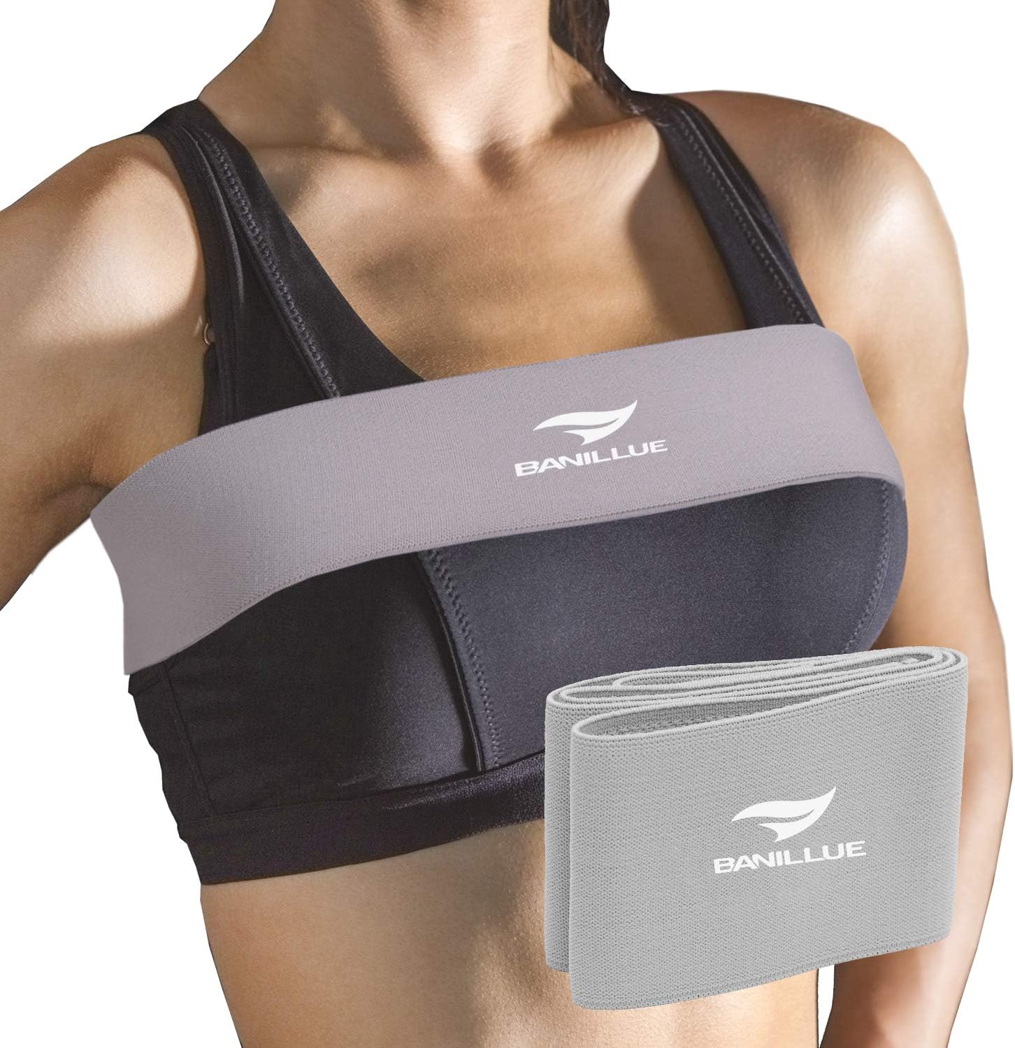 No-Bounce High-Impact Adjustable Breast Support Band-Extra Sports Bra Alternative,