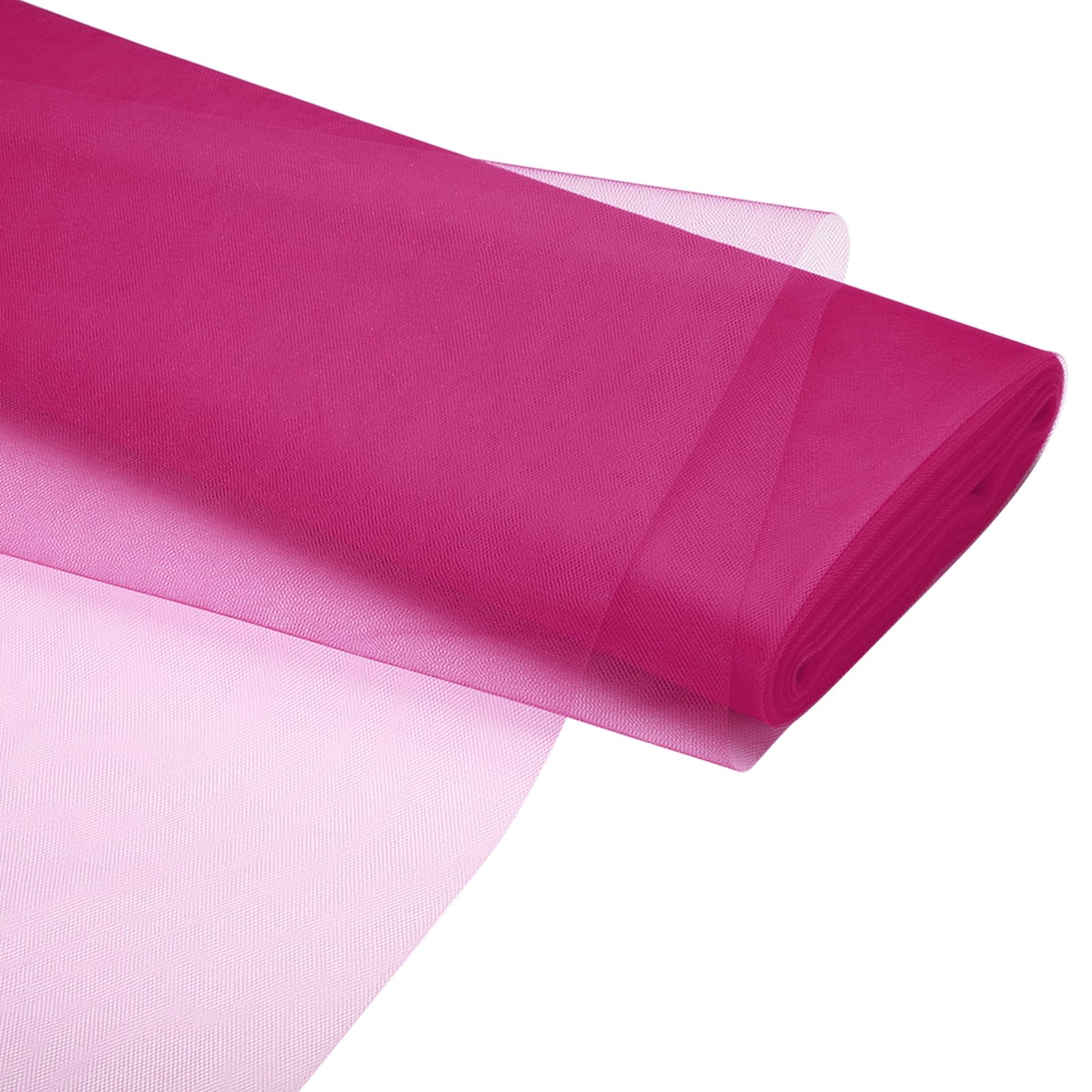 PATIKIL Tulle Fabric Rolls, 54 Inch by 40 Yards Fabric Spool Tulle Ribbon Netting Bolt for DIY Crafts Wedding Party Decorations, Tutu Skirts, Table Skirt, Gift Wrapping, Rose Red