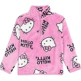 Hello Kitty Girls Half Zip Woobie Sweatshirt Toddler to Big Kid Sizes (2T - 14-16)