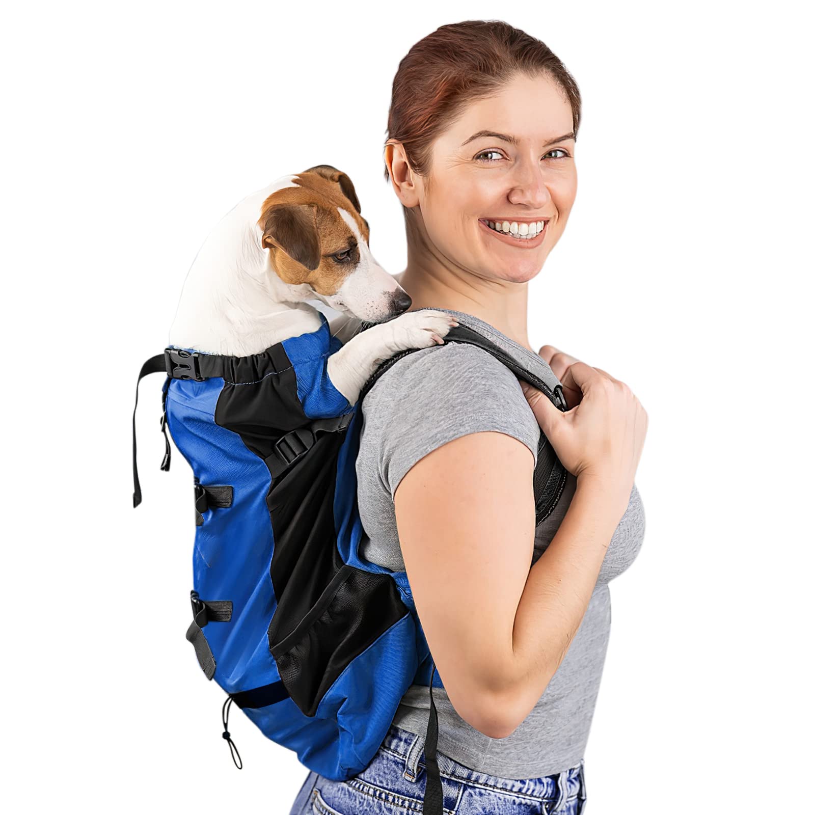 Galatée Dog Carrier Backpack, Portable Adjustable Dog Backpack, Ventilated Pet Carrier Backpack, Pet Backpack For Walking Outdoor Hiking Mountain Climbing Travel(XL, Blue)