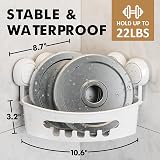 LEVERLOC Corner Shower Caddy Suction Shelf No-Drill Rust Free 22 lb view 3