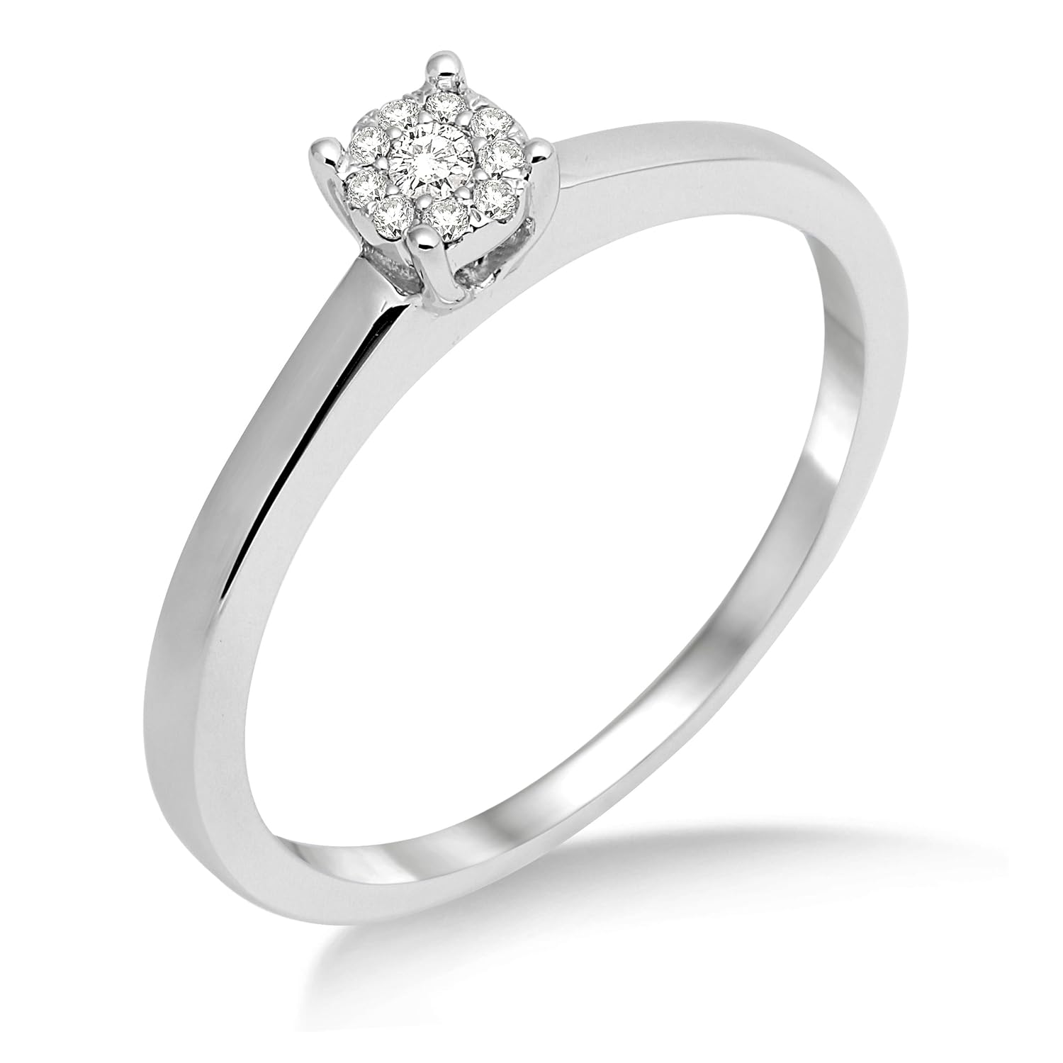 Miore Anillo de Mujer de Oro Blanco de k con Diamantes