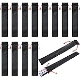 Windyun Large Clack Fan Bags Folding Pouch Sleeves Velvet Drawstrings Bags Holder Gift Wrap Protector for Line Dancing Rave Festival Wedding Travel Party, Fan Not Included(12 Pcs,15.4 x 2.8 Inch)