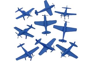 TIM MEE TOY TimMee WW2 Fighter Ace Planes - Blue 9pc Plastic Army Men Airplanes USA Made