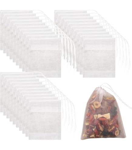 Sachets De Thé Compostables 400 Pièces | Fibre De Maïs 8x10 Cm | Pour Thé, Tisane, Infusion Maison | 100% Biodégradable, Sans Plastique