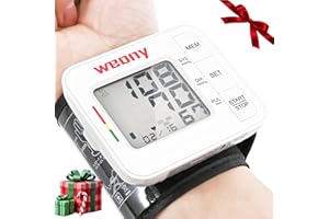 WEONY Blood Pressure Monitor for Home Use,Automatic Wrist Blood Pressure Monitor,Adjustable Wrist Blood Pressure Cuff (5.3-8.5”) 2*90 Reading Memory Digital Blood Pressure Machine with Carrying Case