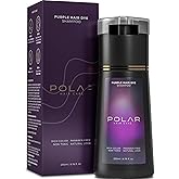 Polar Haircare - Purple Hair Dye Shampoo for Gray Hair for Women & Men - Natural Semi Permanent Vegan Hair Color Shampoo - Ammonia-Free Gray Hair Shampoo for Woman - 3-in-1 Gray Coverage 6.76 Fl Oz
