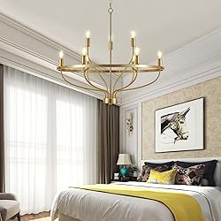 Widluth 30" Modern Gold Chandelier Light Fixture