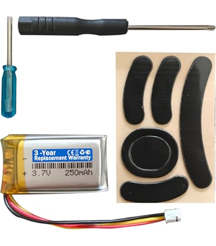 220mAh Battery For Logitech G Pro Wireless Mouse | Replacement For 533-000151, AHB521630PJT-04