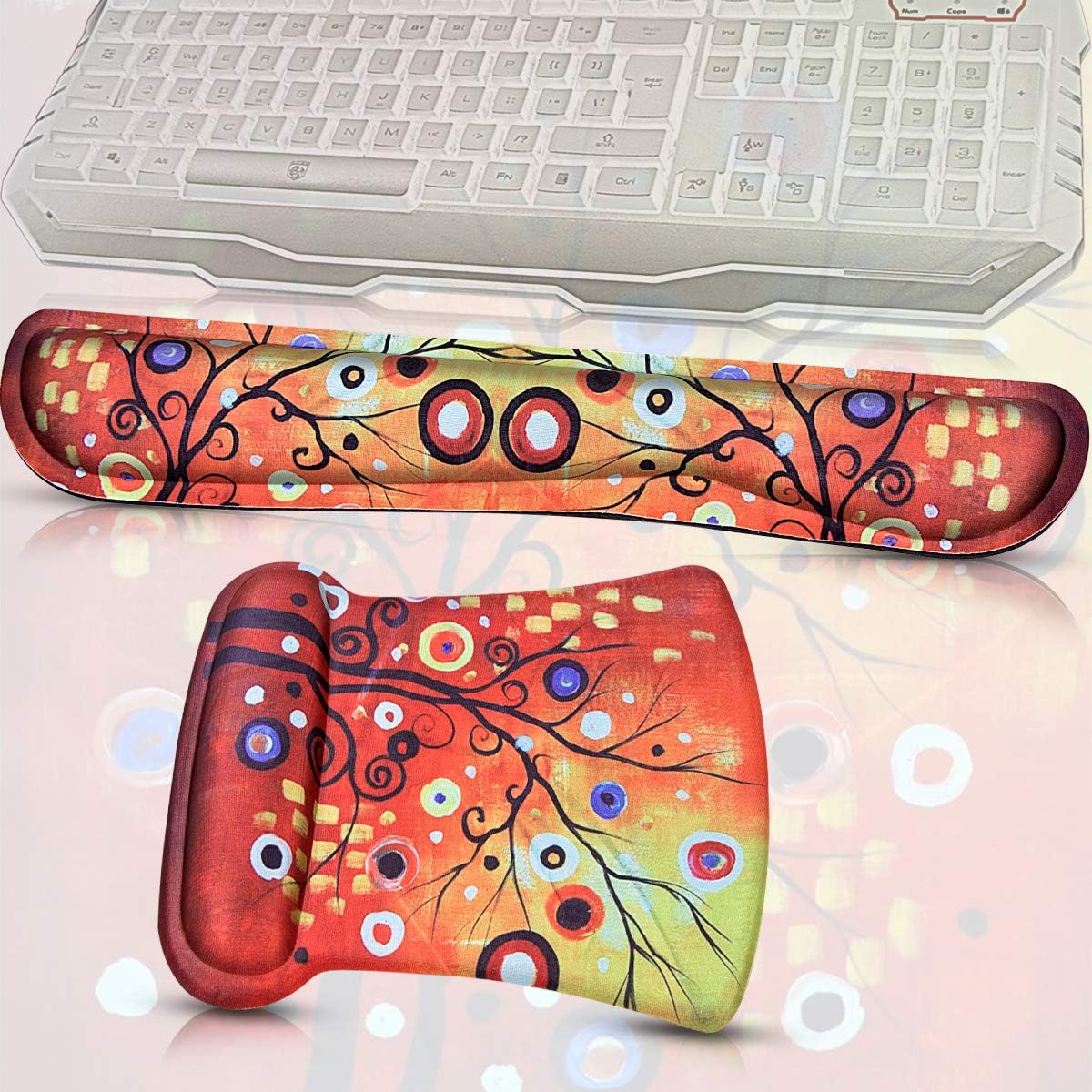 Shidan KE1 Keyboard Wrist Rest Pad and Mouse Wrist Rest Support Mouse Pad - Durable & Comfortable & Lightweight for Easy Typing & Pain Relief-Ergonomic Support