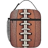 DJYQBFA American Football Vintage Lunch Box for Women Men Kids Adult Insulated Lunch Bag Reusable Lunch Cooler Tote Bag Portable Lunchbox for School Work Picnic