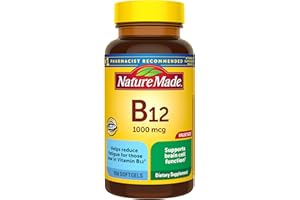 Nature Made Vitamin B12 1000 mcg, Dietary Supplement for Energy Metabolism Support, B12 Vitamins 1000 mcg, 150 Softgels, 150 