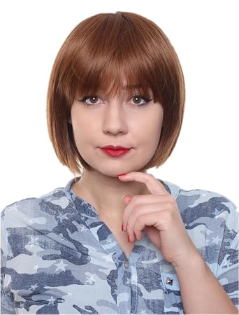 Prettyland Hell Braun Kurz Haar Bob Statikfreie Matte Naturlich