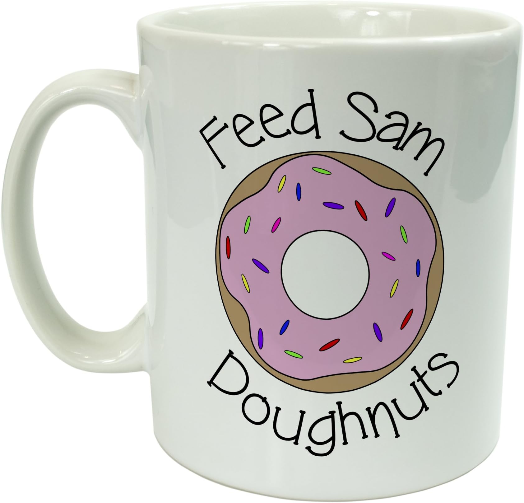 Personalised Doughnut Feed Me 10oz Ceramic Mug - Gifts for her - Donut Gift