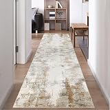 Famibay Hallway Runner Rug 60x300cm Non Slip Washable Brown Beige