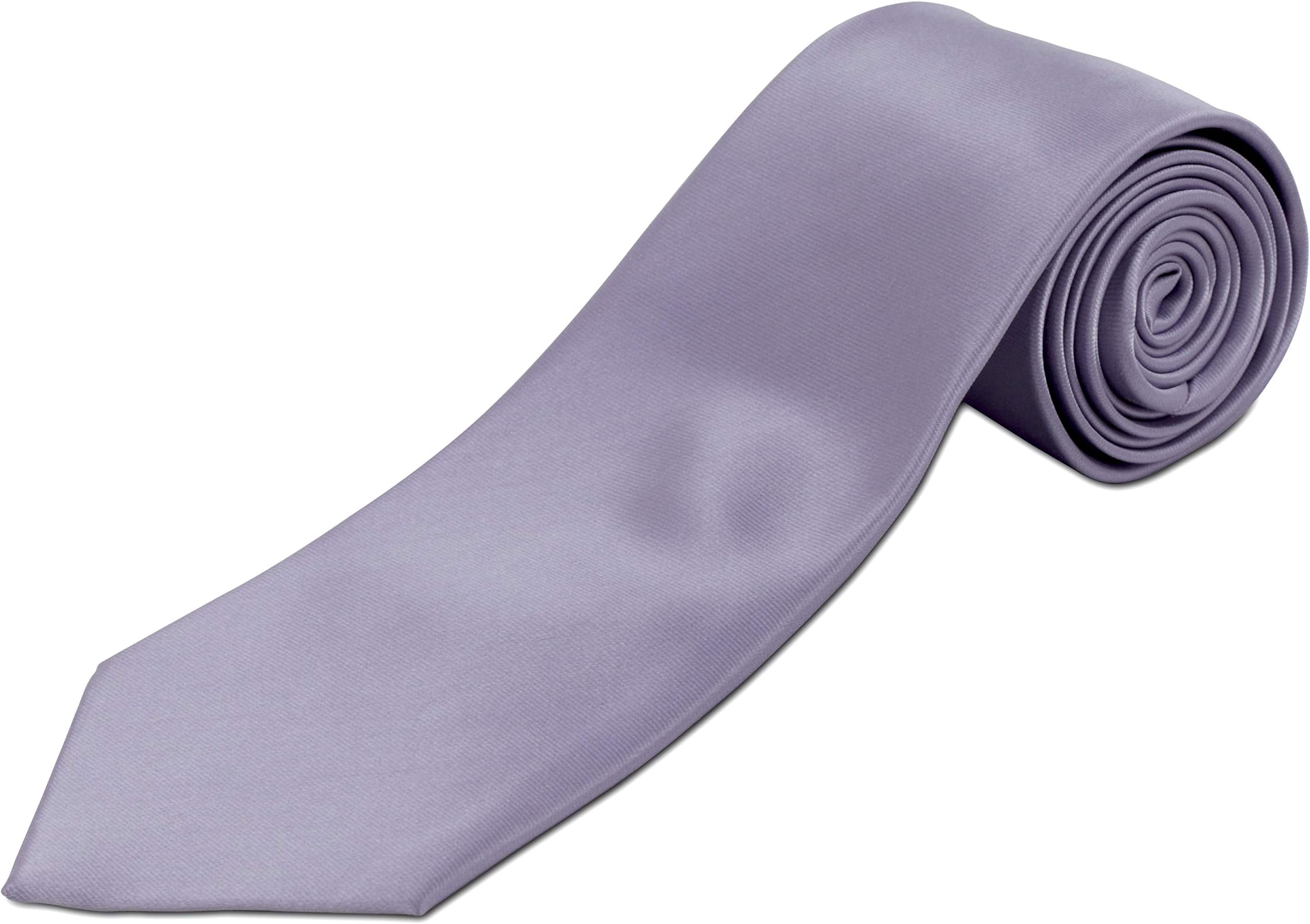 100% Silk Extra Long Premium Tie for Big and Tall Men - Solid Color Mens Necktie - Wedding Tie - 63” XL or 70” XXL