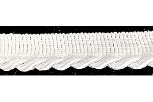 BBTRIMSANDRIBBON Large Twisted Cord w/Lip Piping Trimming - 6 Yards - Many Colors! (White)