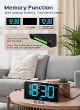 GOLOZA Digital Alarm Clock 4 Brightness Levels Dual Alarms USB Port DST 12/24H view 6