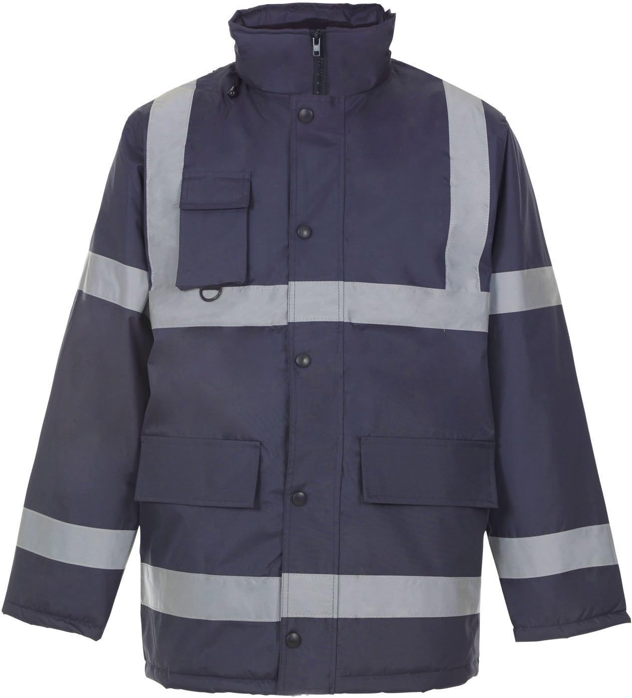 Expert Workwear HI Vis Viz Visibility Parka Jacket Security Work Two 2 Tone Waterproof Coat