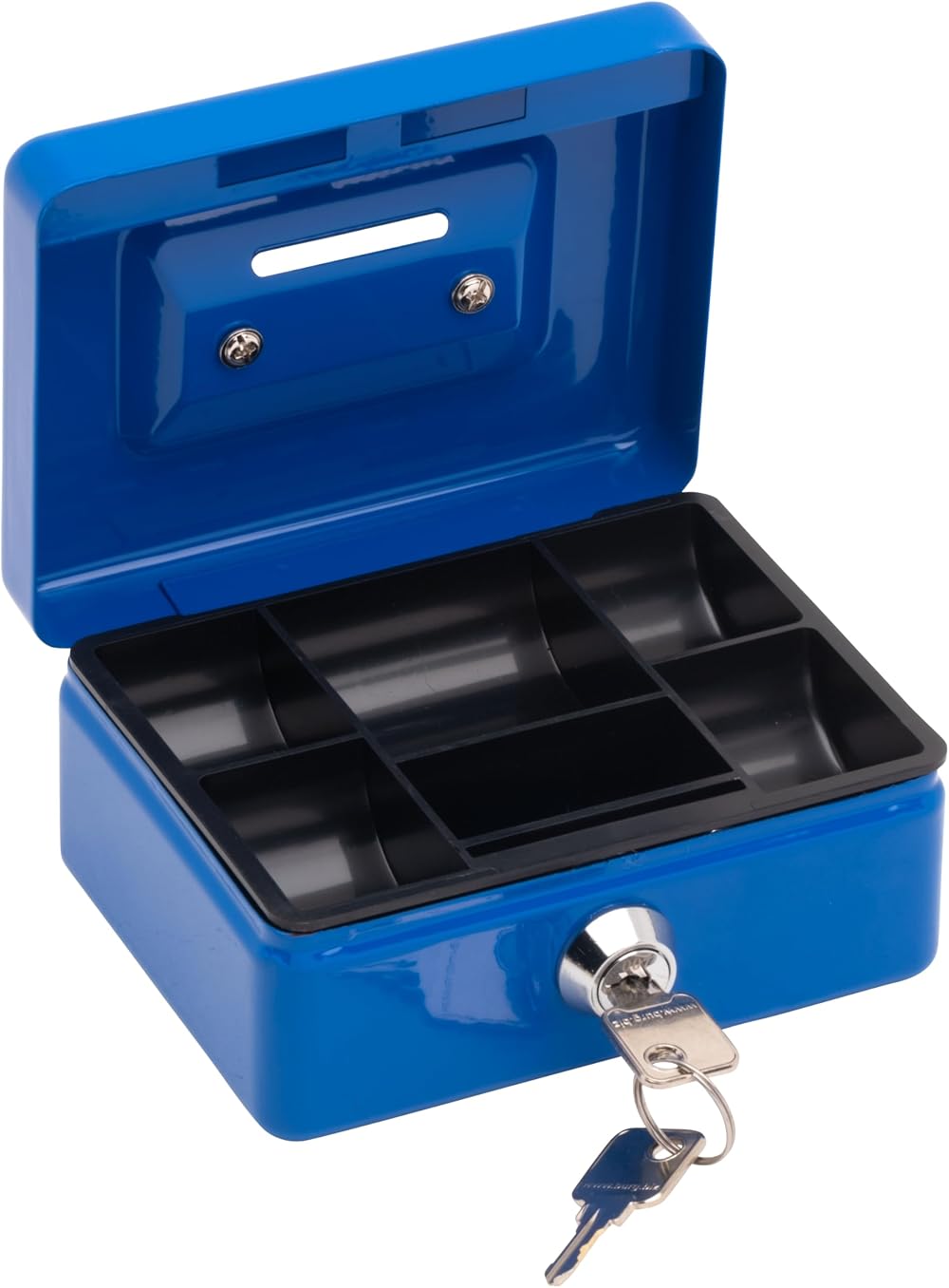 BURG-WÄCHTER 40100 5012 Blue Money Box Cabinet Safe with Key and Slot