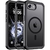 jaroco Magnetic for iPhone 17e Case&amp; iPhone 16e Case Black | Compatible with MagSafe,Military Grade Drop Protection,Translucent Matte,Non-Slip,Shockproof 2-Layer Durable Bumper Case