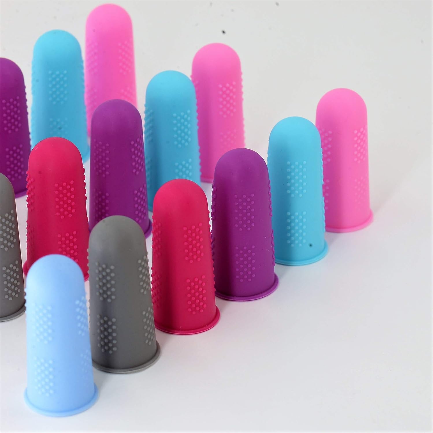 Medium & Large Mix Silicone Rubber Finger Tips Ring Pads AntiSlip