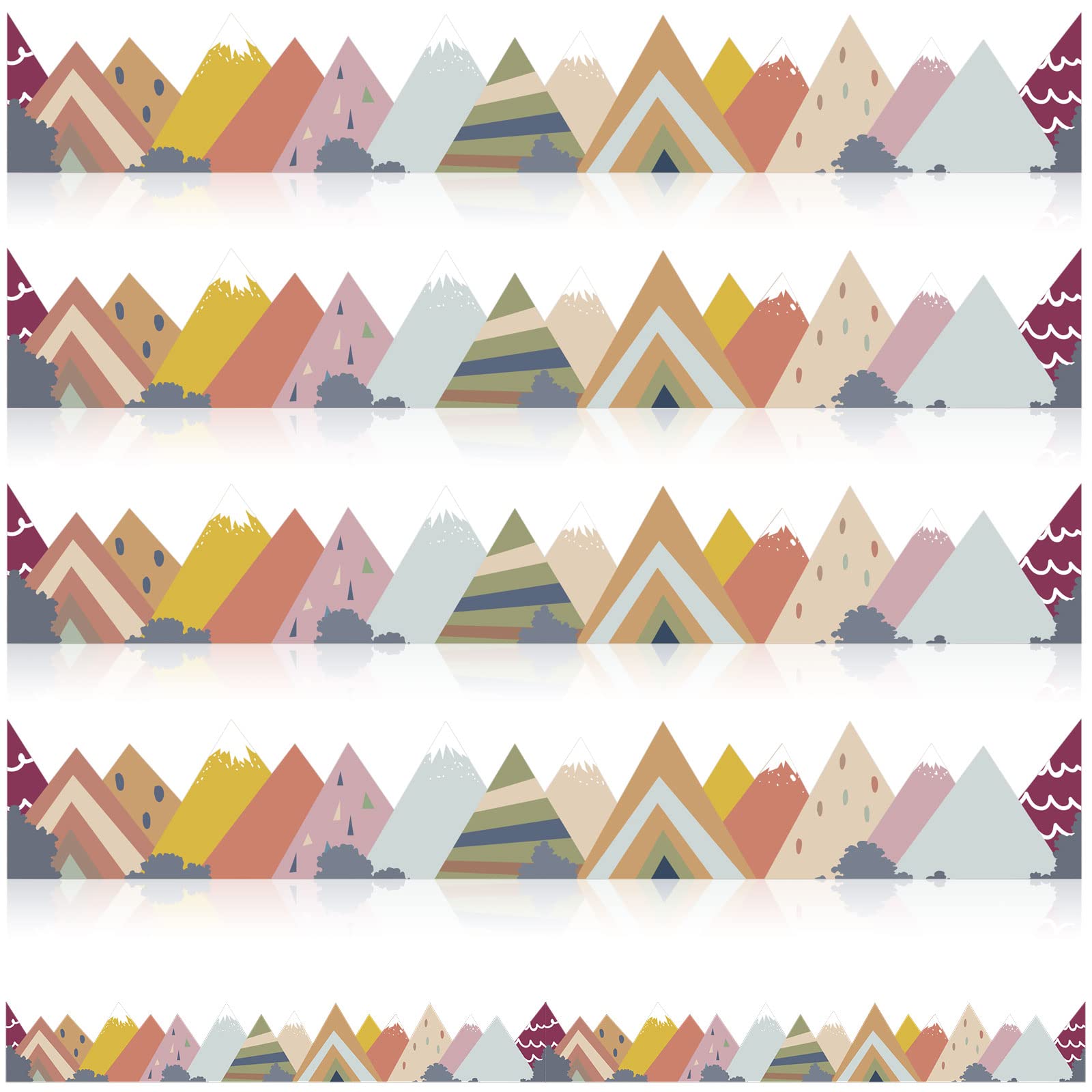 Photo 1 of Kosiz 60 Pcs Moving Mountains Bulletin Board Border Moving Mountains Borders Trim School Border Decoration for Back to School Classroom Black Board Wall Decor