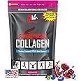 PhysiVantage Supercharged Collagen Peptides Powder - Hydrolyzed Collagen for Joint, Tendon, Ligament, & Skin Health Support - Pomegranate, Keto, Paleo, 16oz | Enhanced with Vitamin C, BCAAs, Grass-Fed