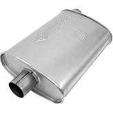 Thrush Muffler Mellow Performance Tone Inlet 2.25 Pipe Connection Offset Outlet 2.25 Center