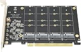Annadue 4 Port M.2 NVMe SSD to PCIe X16 Expansion Card Adapter view 9