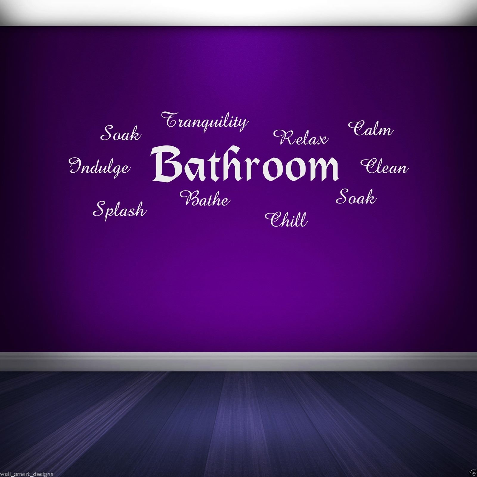 Bathroom Words Wall Art Sticker Bathroom Quote Decal Mural Stencil Transfer 2 WSDWQ1