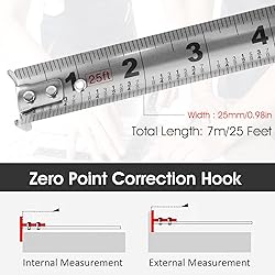 Tape Measure 25FT/7.5M Stainless Steel Measuring
