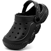 INMINPIN Kids Girls Boys Fur Lined Clogs Fuzzy Slippers Toddler Winter Warm Garden House Shoes Indoor Outdoor