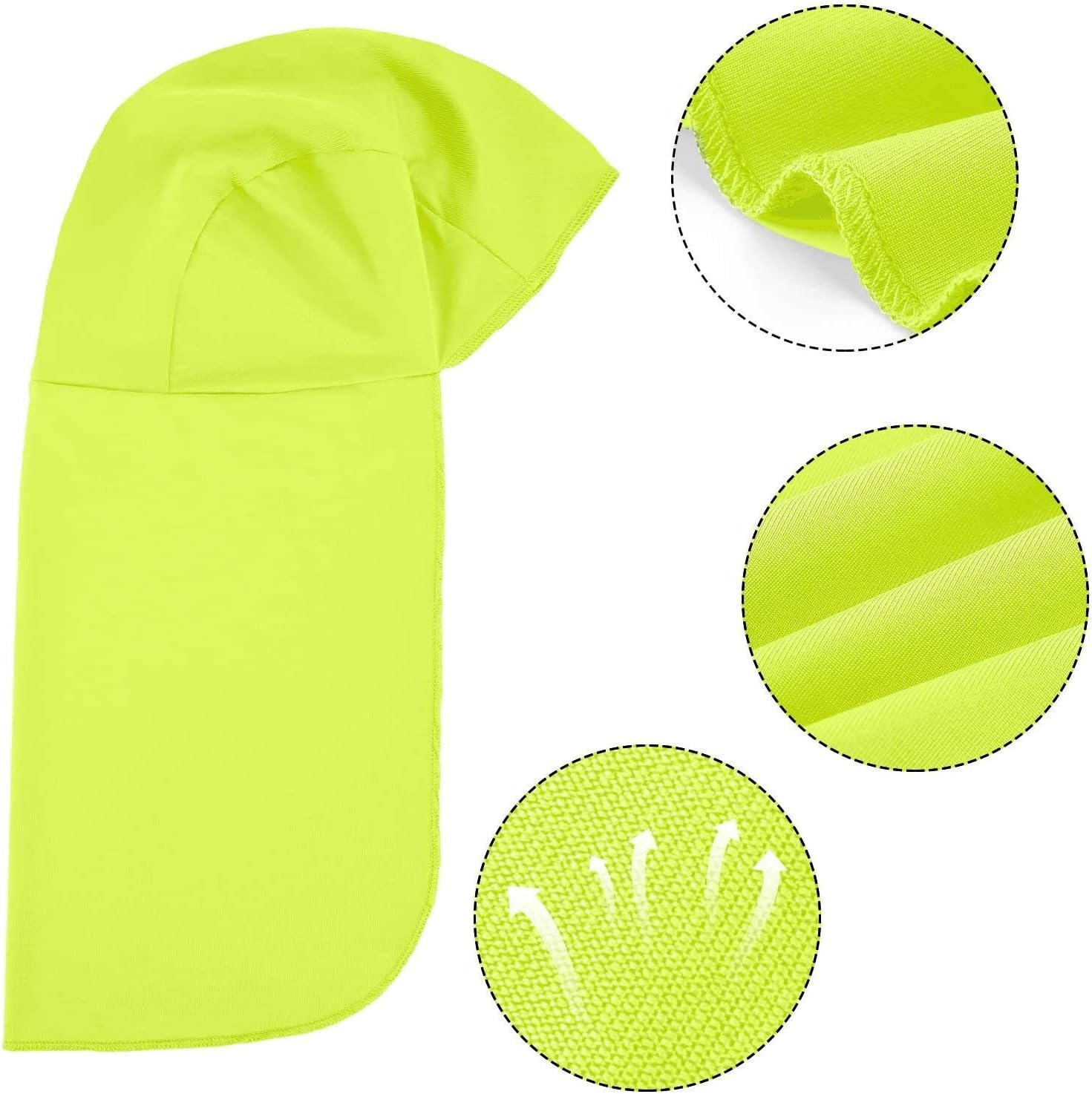 4 Pieces Cooling Skull Cap Elastic Resistant Hard Hat Cover Neck Fishing Riding - - 