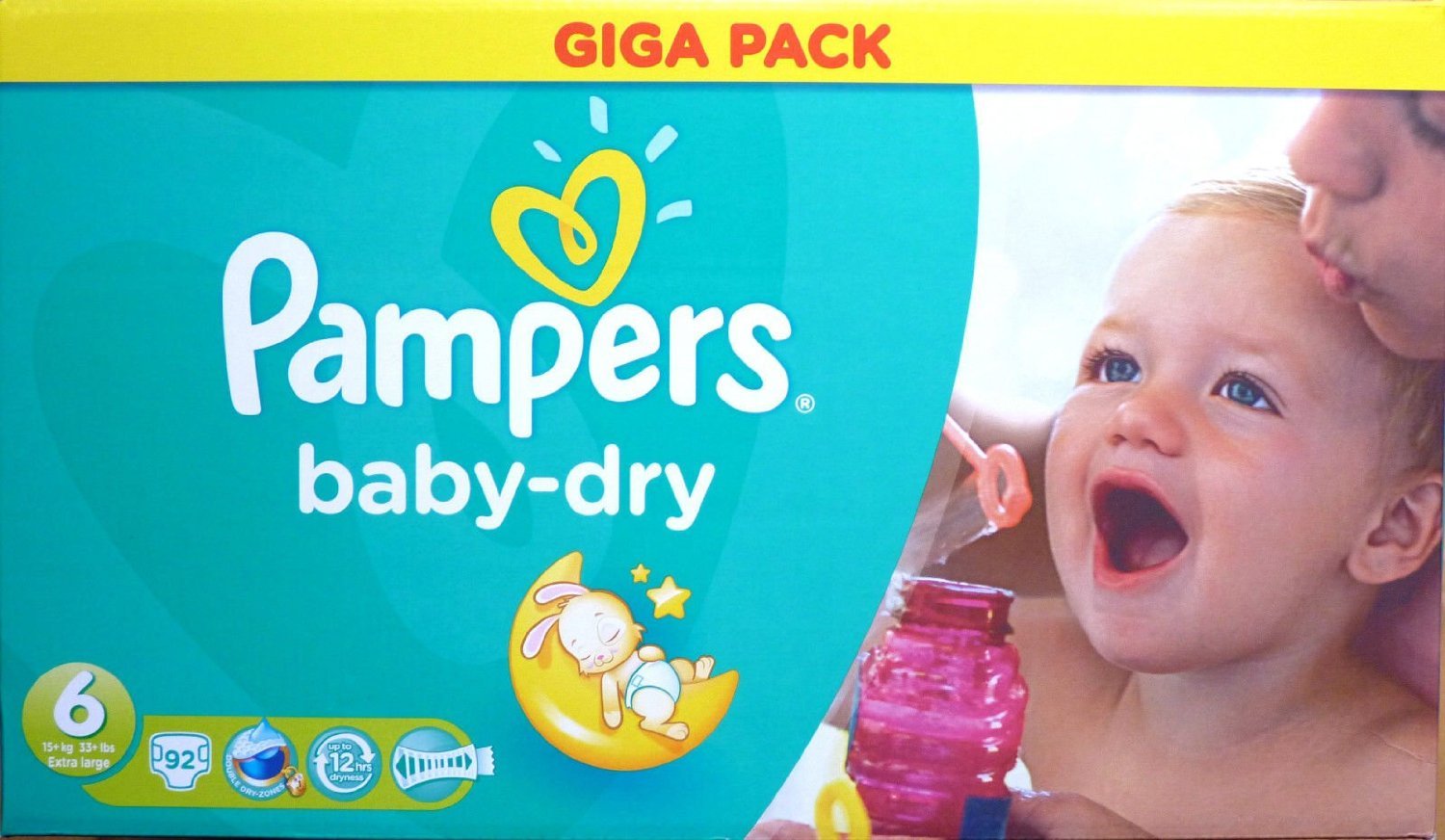 Pampers Baby Dry Giga Pack Size 6 Giga Pack 92 Nappies
