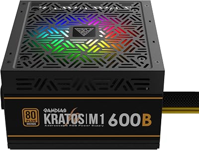 GAMDIAS KRATOS M1-600B 600W ATX UK PC Power Supply 80+ Bronze ARGB