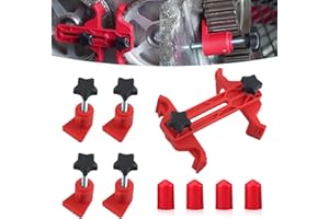 getfay Pack-9 Automobile Cam Locking Tool, Bump Locking Double Camshaft Anti-slip Fixing Clamp, Camshaft Engine Timing Sprocket Gear Locking Tool Set, Universal for Cars Repair Accessories (Red)