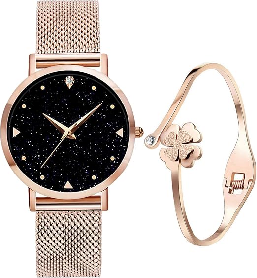 Orologio Da Donna Esprit Elia ES107002004 - Quarzo, Cassa In Acciaio Oro Rosa, Cinturino In Pelle Nera, Quadrante Madreperla Con Strass - copertina