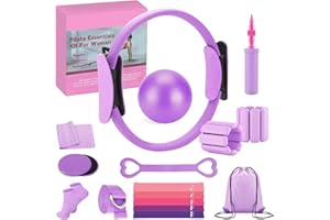 VIOXIA Pilates Kit for Home Workouts – Pilates Equipment Set with Ring, Ball, Resistance Bands, Pilates Accessories, Pilates Essentials Kit for Women, Pilates Sets for Home Exercise