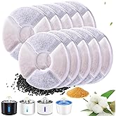 RBAYSALE Cat Water Fountain Filter, 10 Pack Replacement Filters for 81oz/2.4L Automatic Pet Fountain Dog Water Dispenser, 3 Triple Filtration System