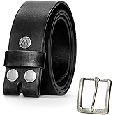 Wrangler Men's Genuine Leather Belt with Removable Buckle, 38mm Casual Belt for Jeans, Gift for Men