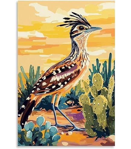 Amazon.com: ART.COM Wall Art Print Arizona - Roadrunner Scene by