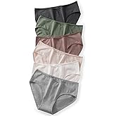 ZPKYDC Cotton Underwear for Women Stretch Bikini Hipster Panties Breathable Low Rise V-Wasited Moisture Wicking Briefs 6 Pack