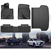 Original 2016-2022 RX Floor Mats and Cargo Liner for Lexus RX/RX350/RX450h (Not for RXL) - Custom Fit TPE All Weather Floor Liners and Trunk Mat for Lexus RX 2016-2022