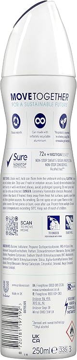 Sure Invisible Aqua Nonstop Protection Antiperspirant Aerosol 250 ml Pack of 4 view 2