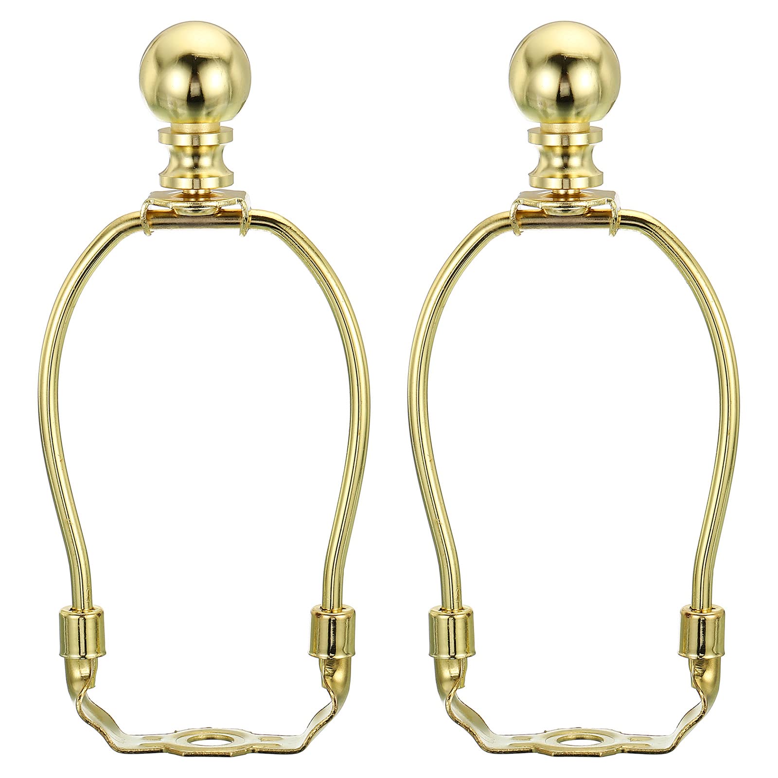 Photo 1 of PATIKIL 5 Inch Lamp Harp Kit with Finial, 2 Set Detachable Shade Bracket Holder, DIY Lighting Accessories for Table Floor Lamps, Gold Tone
