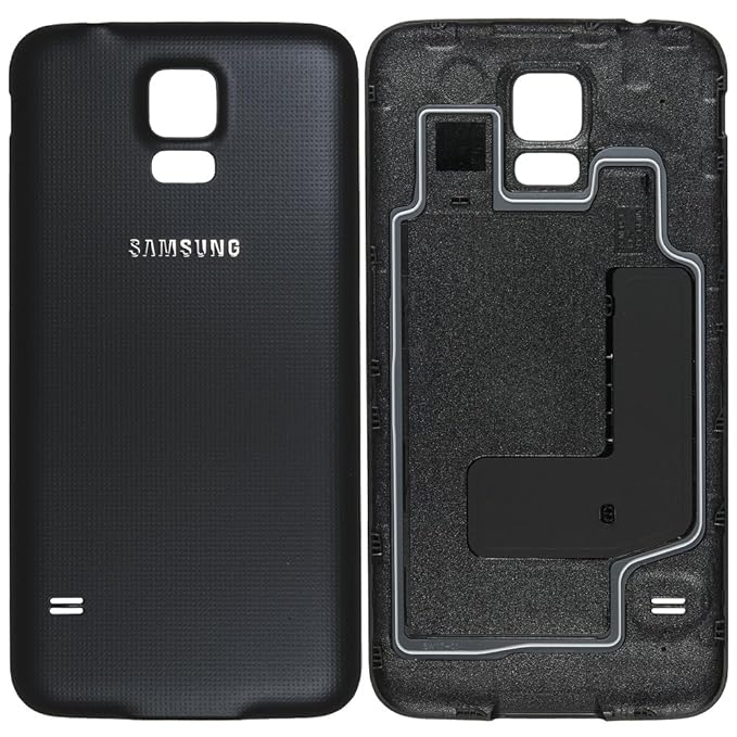 Original Samsung Akkudeckel black / schwarz für Samsung G903F Galaxy S5 NEO (Akkufachdeckel, Batterieabdeckung, Rückseite, Ba