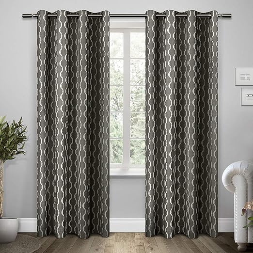 Amazon Com Exclusive Home Curtains Trellis Grommet Top Window