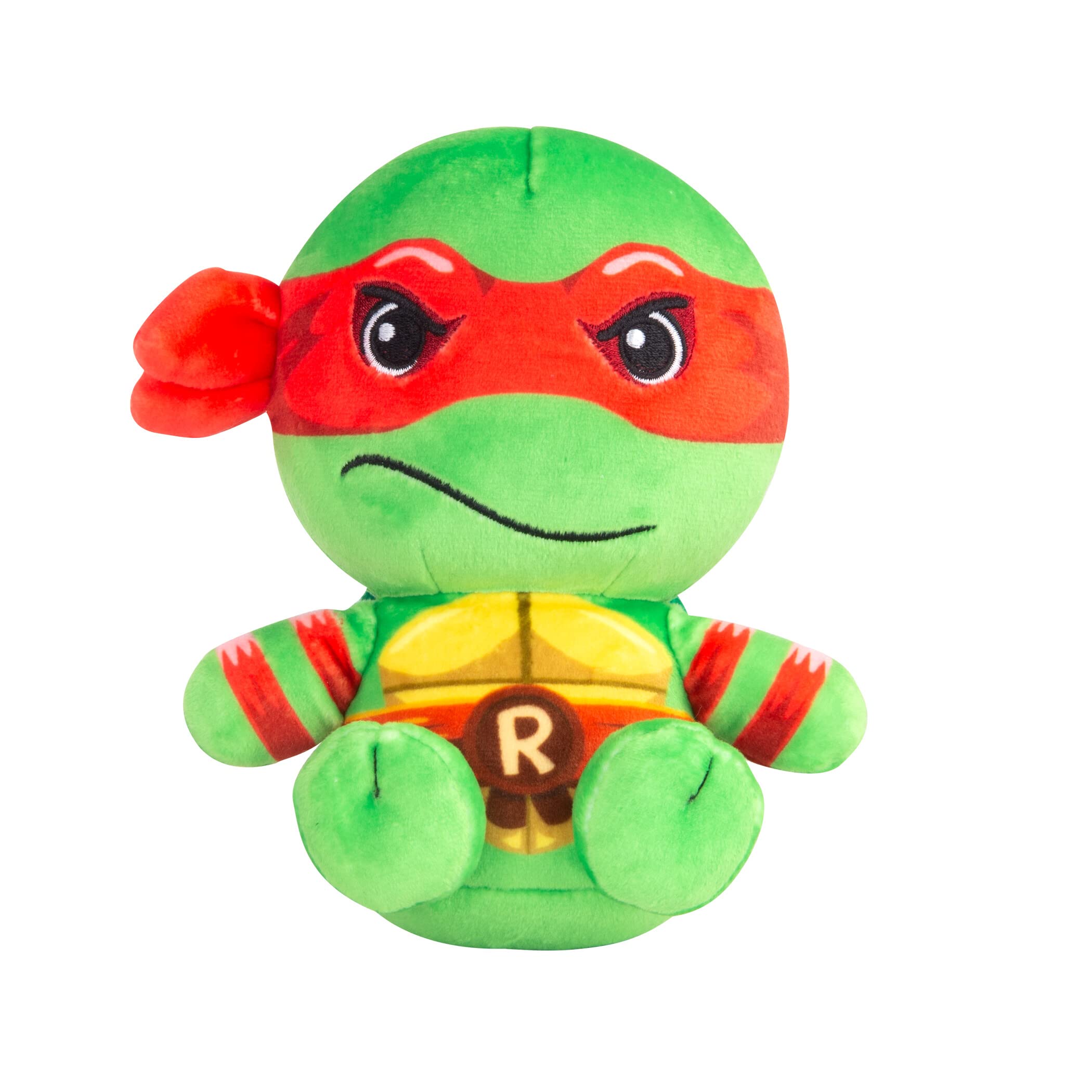 Club Mocchi Teenage Mutant Ninja Turtles Raphael Junior Plush Toy - Collectible TMNT Soft Toys Officially Licensed Superhero Desk Buddy Action Figures Kids 3+ Years (T12865), Red