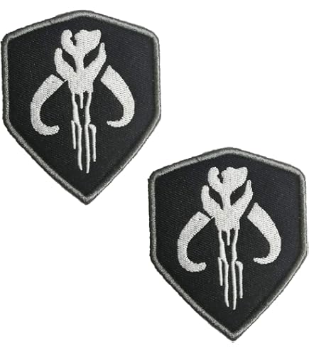 Toppa Riflettente A Infrarossi IR Bounty Hunter Mandaloriano Tattico Militare Morale Emblema Toppe Con Gancio E Anello Applique Fastener Morale Spalla (CP - 10